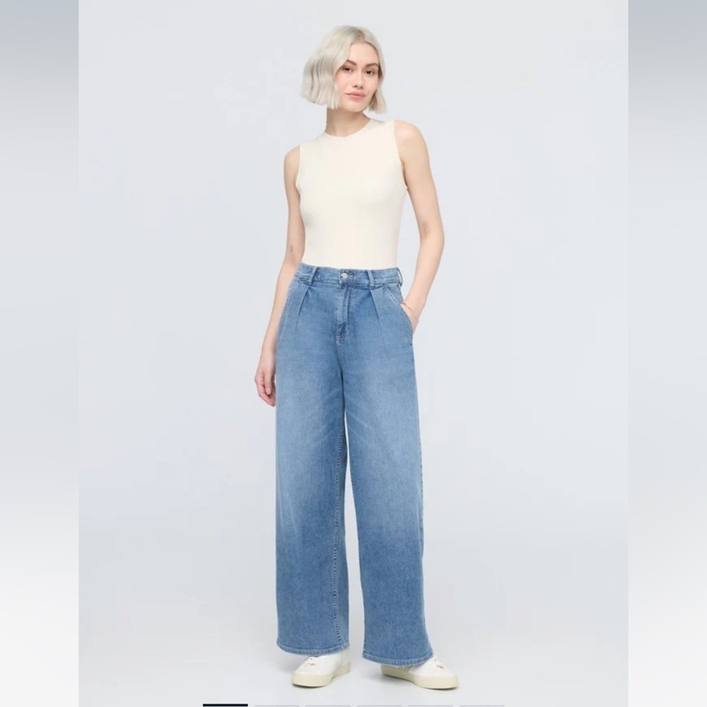 DU/ER Performance Denim Lite Pleated Pant - Slate Indigo